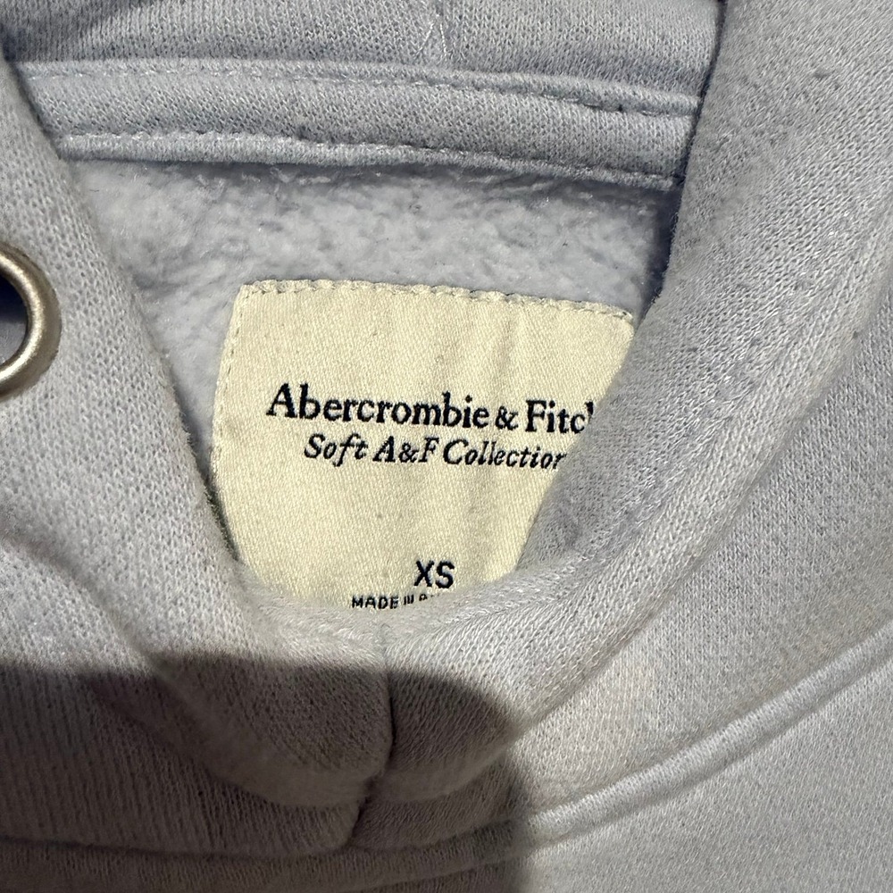 Abercrombie Cropped light blue hoodie - Picture 6 of 7